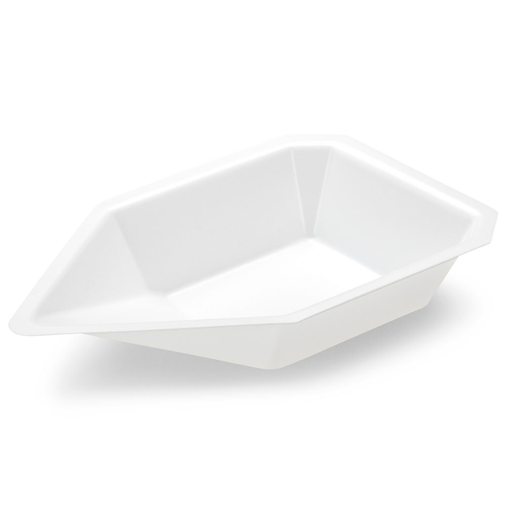 Globe Scientific Weighing Boat Vessel, Plastic, with Pour Spout, Antistatic, PS, White/Natural, 240mL aluminum weighing dishes;aluminum weigh boats;aluminum weighing pans;aluminum weighing boats;aluminum weighing dish;disposable aluminum weighing dish;;
